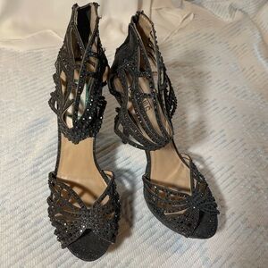 Great Sparkle Dress heels in smokey grey.